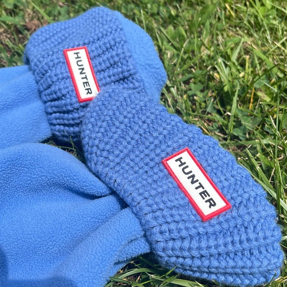 Hunter Boot Liner Socks Women’s Blue Fleece Warm for Winter! - Picture 2 of 10